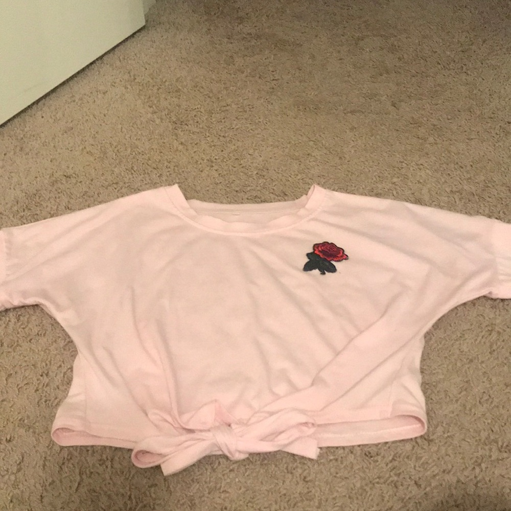 Rose crop top